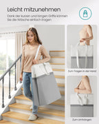 Wasmandenset 2x 75L met handvatten duifgrijs