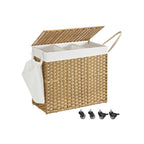 Wasmand – afneembaar deksel – naturel kleur