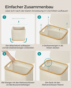 Wasmand 90 Liter met Uitneembare Waszak Crèmewit