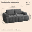 Modulaire Bank – Zonder Frame – Chenille – 176 x 92 cm – Loodgrijs