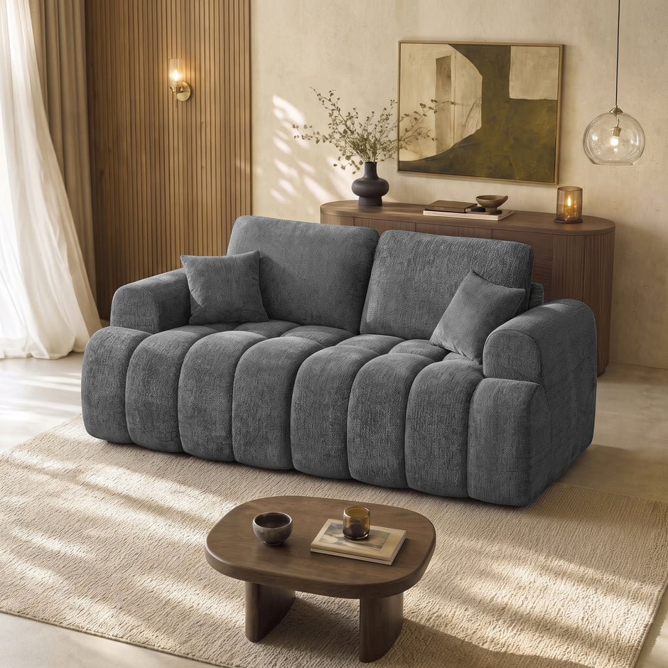 Modulaire Bank – Zonder Frame – Chenille – 176 x 92 cm – Loodgrijs