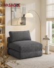 Slaapfauteuil - Opvouwbaar van Corduroy - Met Kussen - Loodgrijs - 89 x 89 x 78 cm