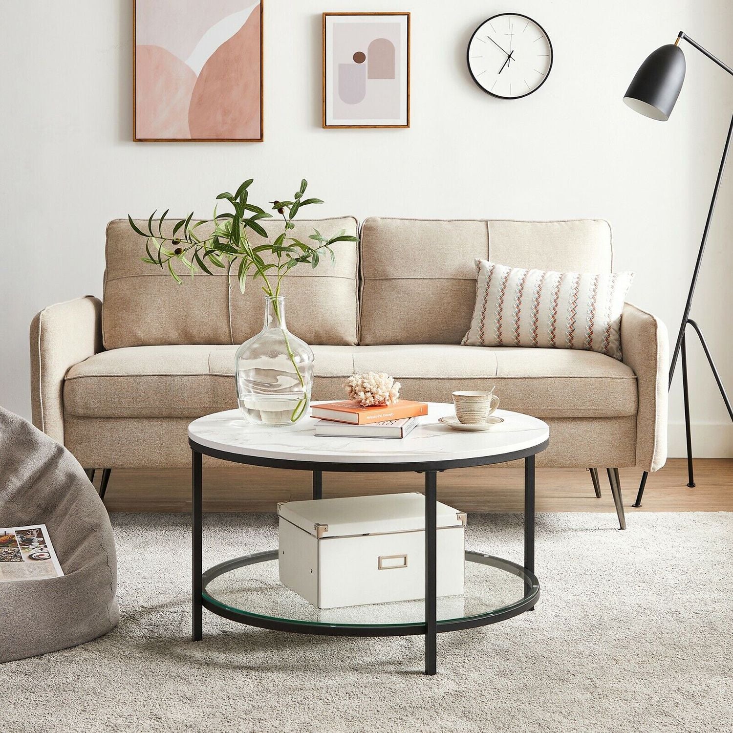 Salontafel Met 2 Planken Voor In De Woonkamer