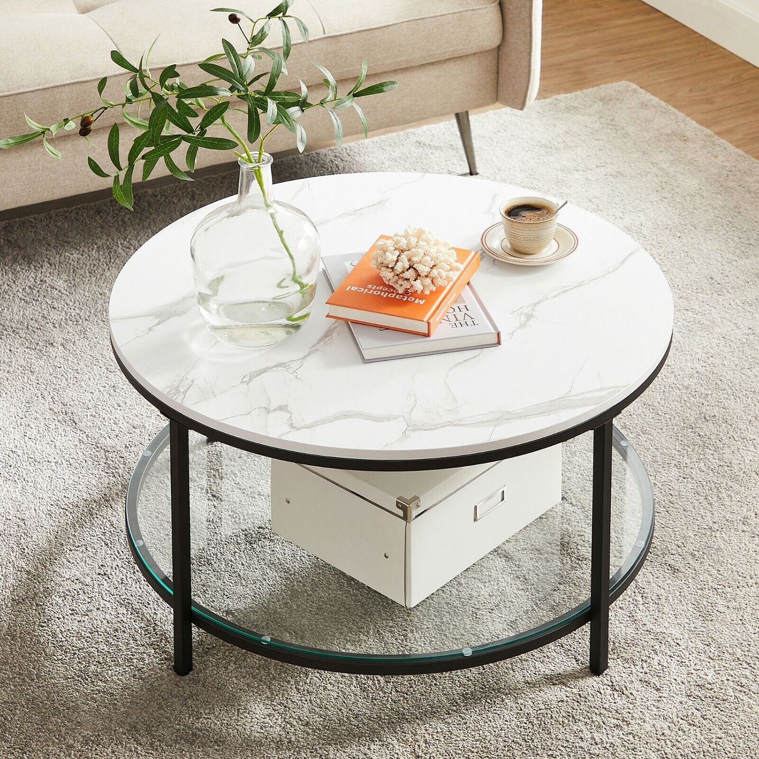 Salontafel Met 2 Planken Voor In De Woonkamer