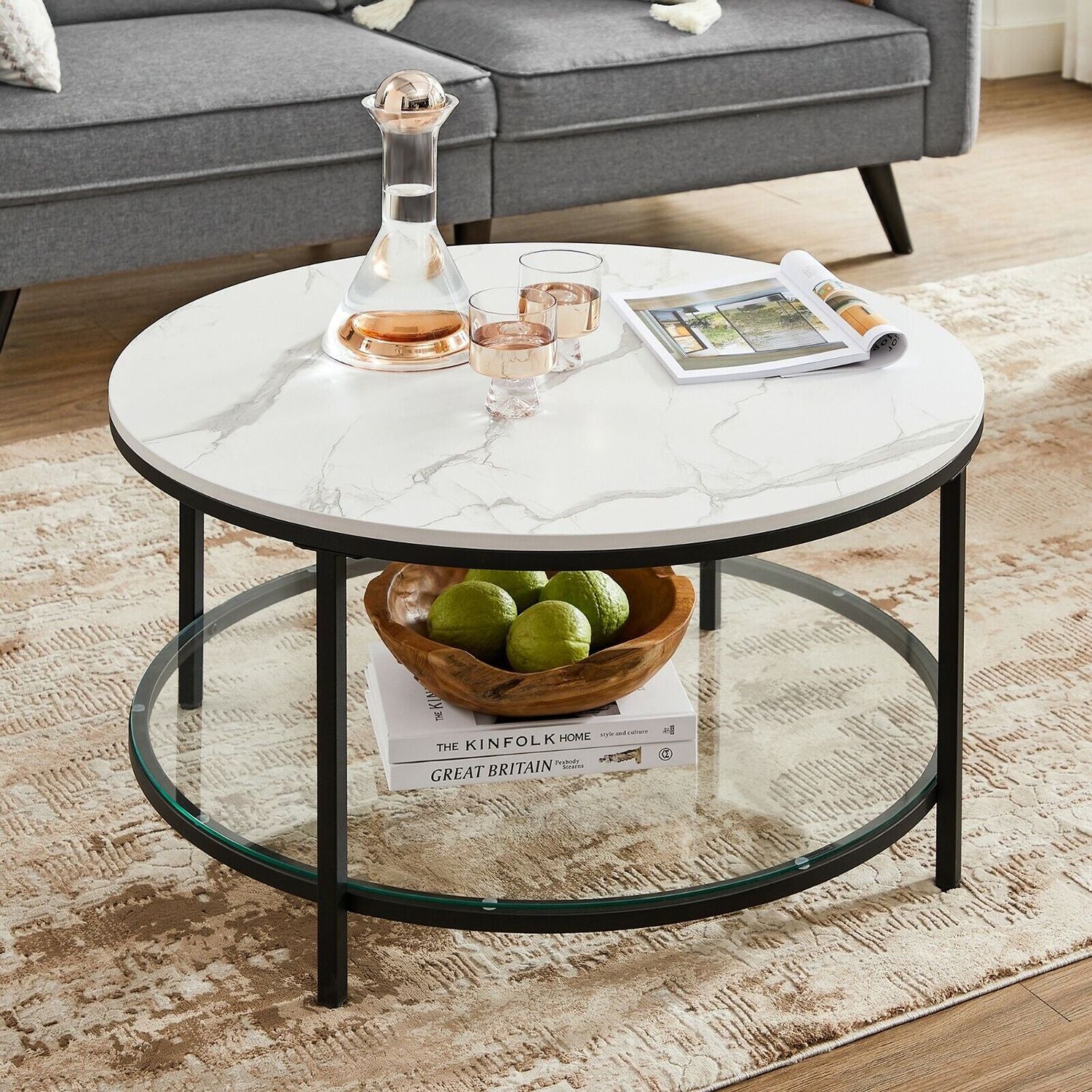 Salontafel Met 2 Planken Voor In De Woonkamer