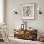 Salontafel - Woonkamertafel - Met 2 laden - 100 x 55 x 45 cm - Bruin
