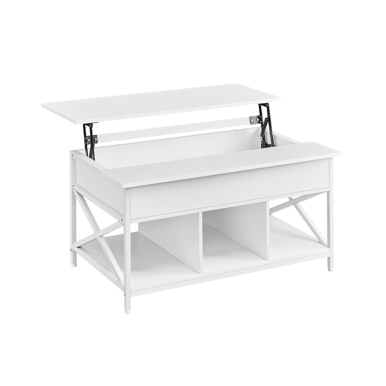 Salontafel - Woonkamertafel - Met verborgen opbergruimte - vintage bruin-zwart