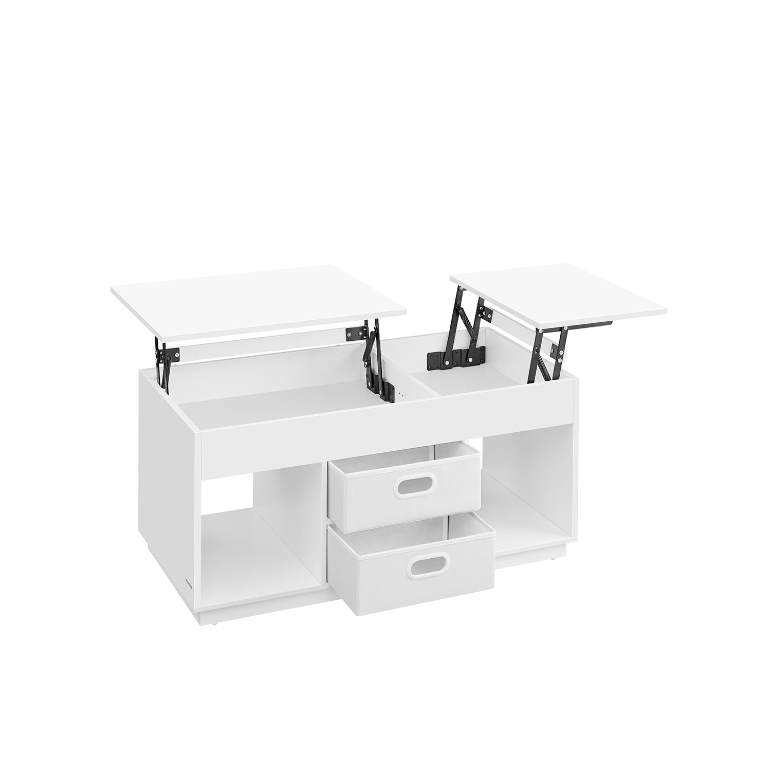 Salontafel met 2 lades en vakken - Stijlvol design - Asbruin