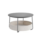 Salontafel met opbergtas – Stijlvol ontwerp – Inktzwart en leisteengrijs