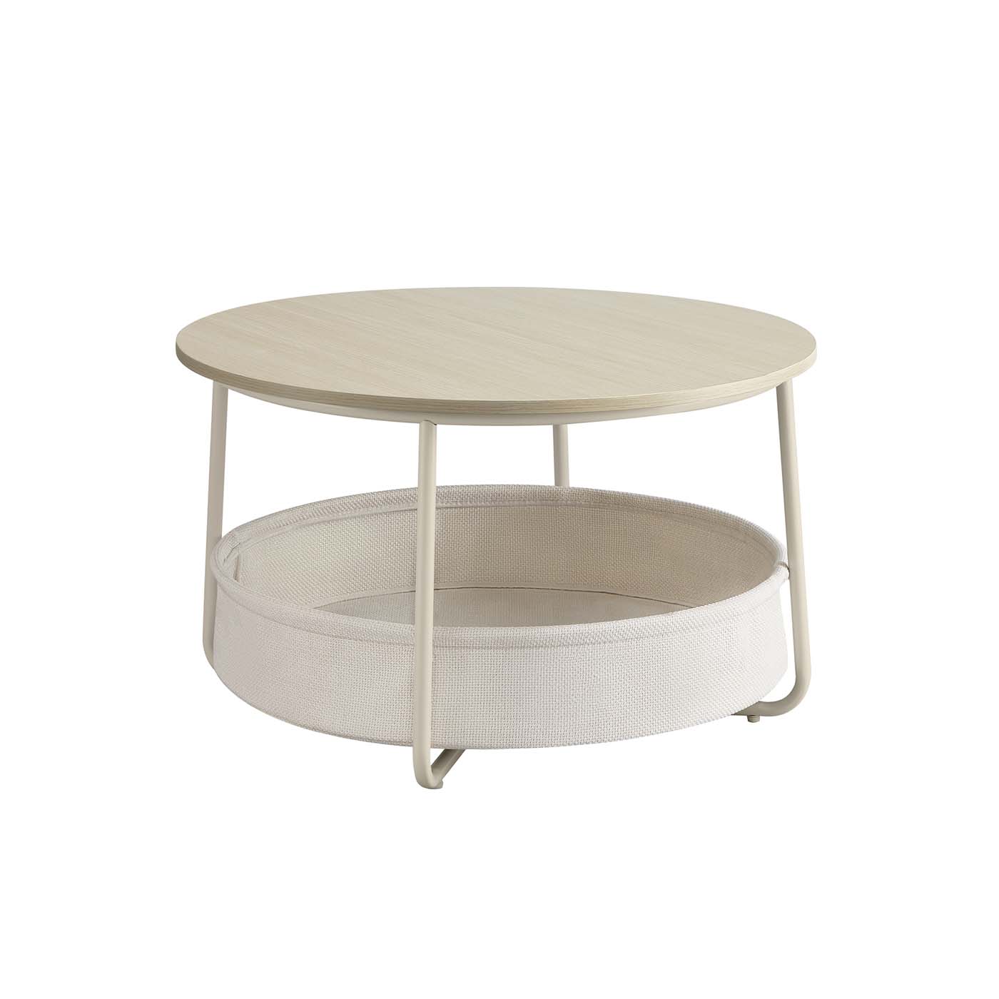 Salontafel met opbergtas – Stijlvol ontwerp – Inktzwart en leisteengrijs