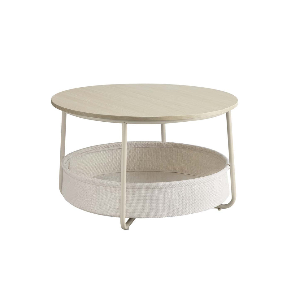 Salontafel met opbergtas – Stijlvol ontwerp – Inktzwart en leisteengrijs