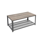 Salontafel – woonkamertafel – bijzettafel – tv-meubel – vintage bruin/zwart