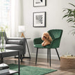 Eetkamerstoelen - Set van 2 - Fluweel - Met Armleuningen - Groen