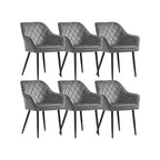 Eetkamerstoelen Met Armleuningen Set Van 6 Grijs