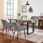 Eetkamerstoelen Met Armleuningen Set Van 6 Grijs