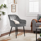 Eetkamerstoelen Met Armleuningen Set Van 6 Grijs