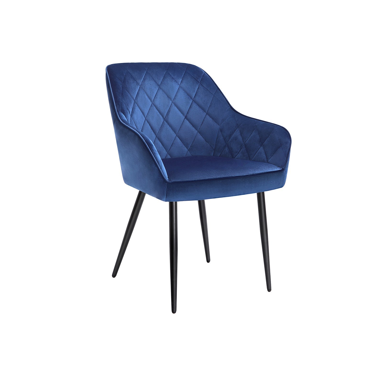 Eetkamerstoel - Set van 2 - Stoelen van suède - Grijs