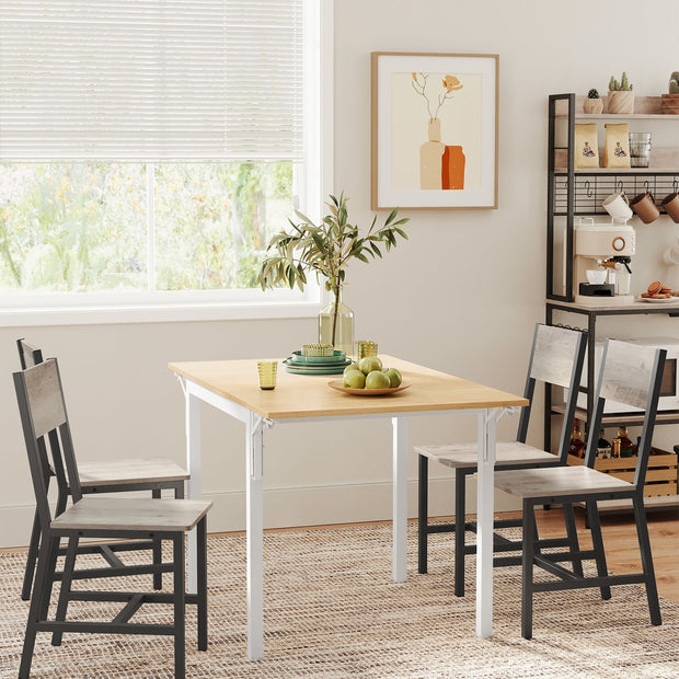 Eetkamerstoelen Set Van 2 Greige Gemêleerd Mat Grijs