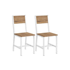 Eetkamerstoelen - Set van 2 - Keukenstoelen - Metalen frame - Grijs