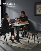 Eetkamerstoelen set van 2 – comfortabel en stijlvol – inktzwart