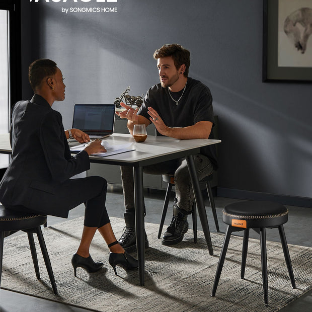 Eetkamerstoelen set van 2 – Moderne uitstraling – Inktzwart