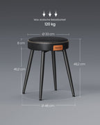 Eetkamerstoelen set van 2 – comfortabel en stijlvol – inktzwart