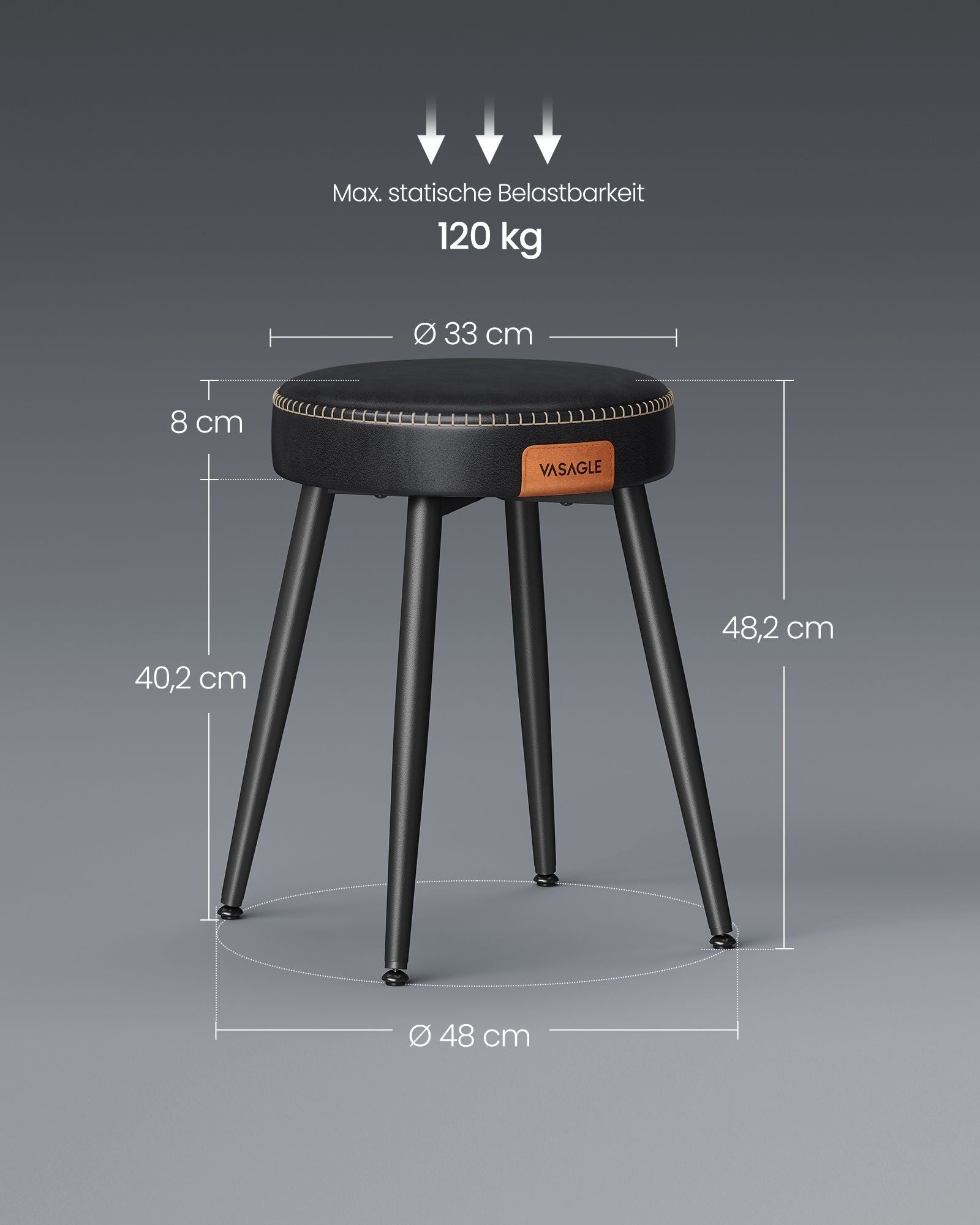 Eetkamerstoelen set van 2 – Moderne uitstraling – Inktzwart