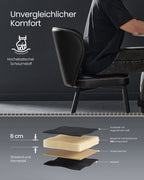 Eetkamerstoel – Comfortabel ontwerp – Kunstleer – Zwart