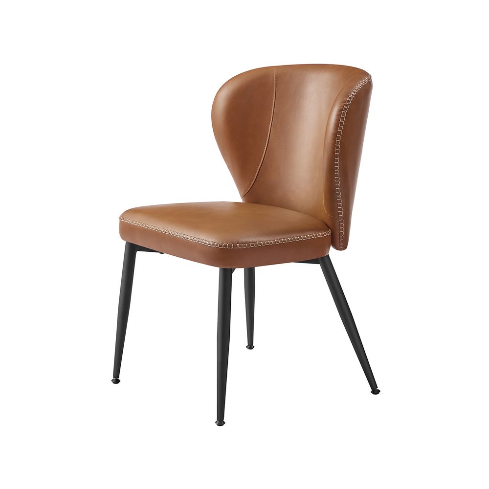 Eetkamerstoel – Comfortabel ontwerp – Kunstleer – Zwart