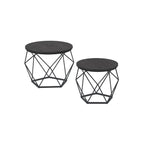 Salontafels - Set van 2 - Industrieel - Vintage bruin/zwart