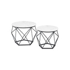 Salontafels - Set van 2 - Industrieel - Vintage bruin/zwart