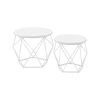 Salontafels - Set van 2 - Industrieel - Vintage bruin/zwart