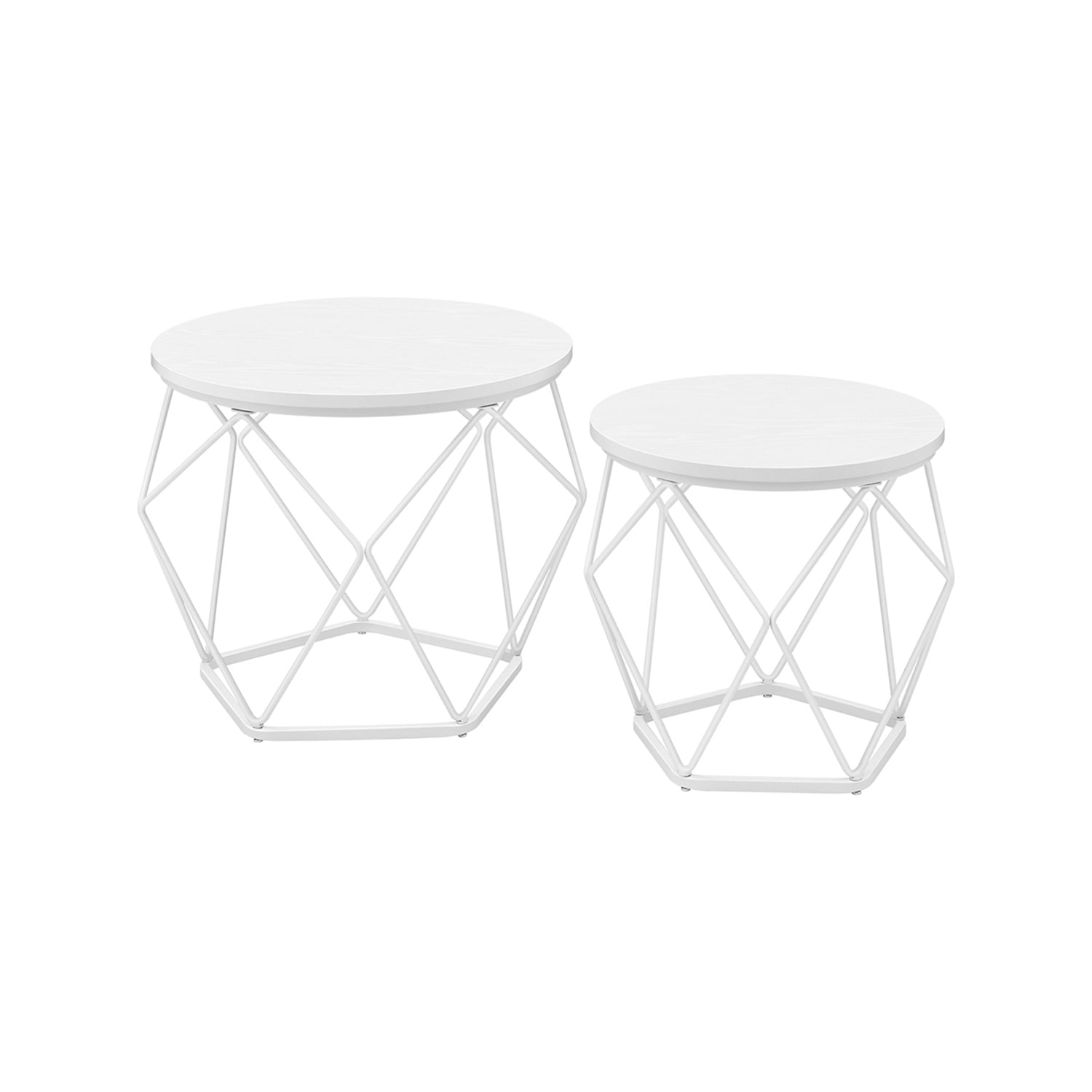 Salontafels - Set van 2 - Industrieel - Vintage bruin/zwart