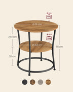 Bijzettafel Met 2 Planken En Stalen Frame