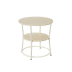 Bijzettafel – 2 Planken – Stalen Frame – Walnoot bruin-zwart