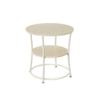 Bijzettafel met 2 Planken – Stalen Frame – Naturel Beige