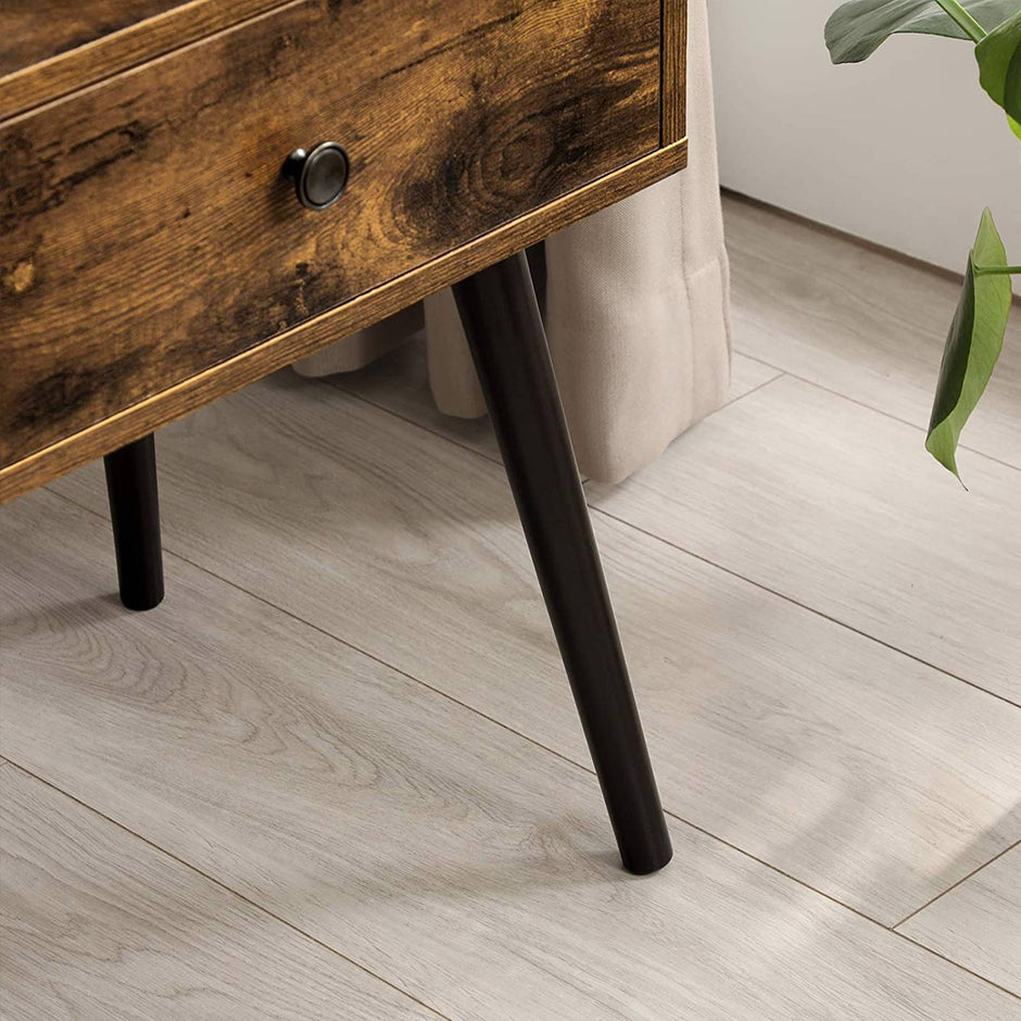 Nachtkastje – Compact met veel opbergruimte – Rustiek bruin