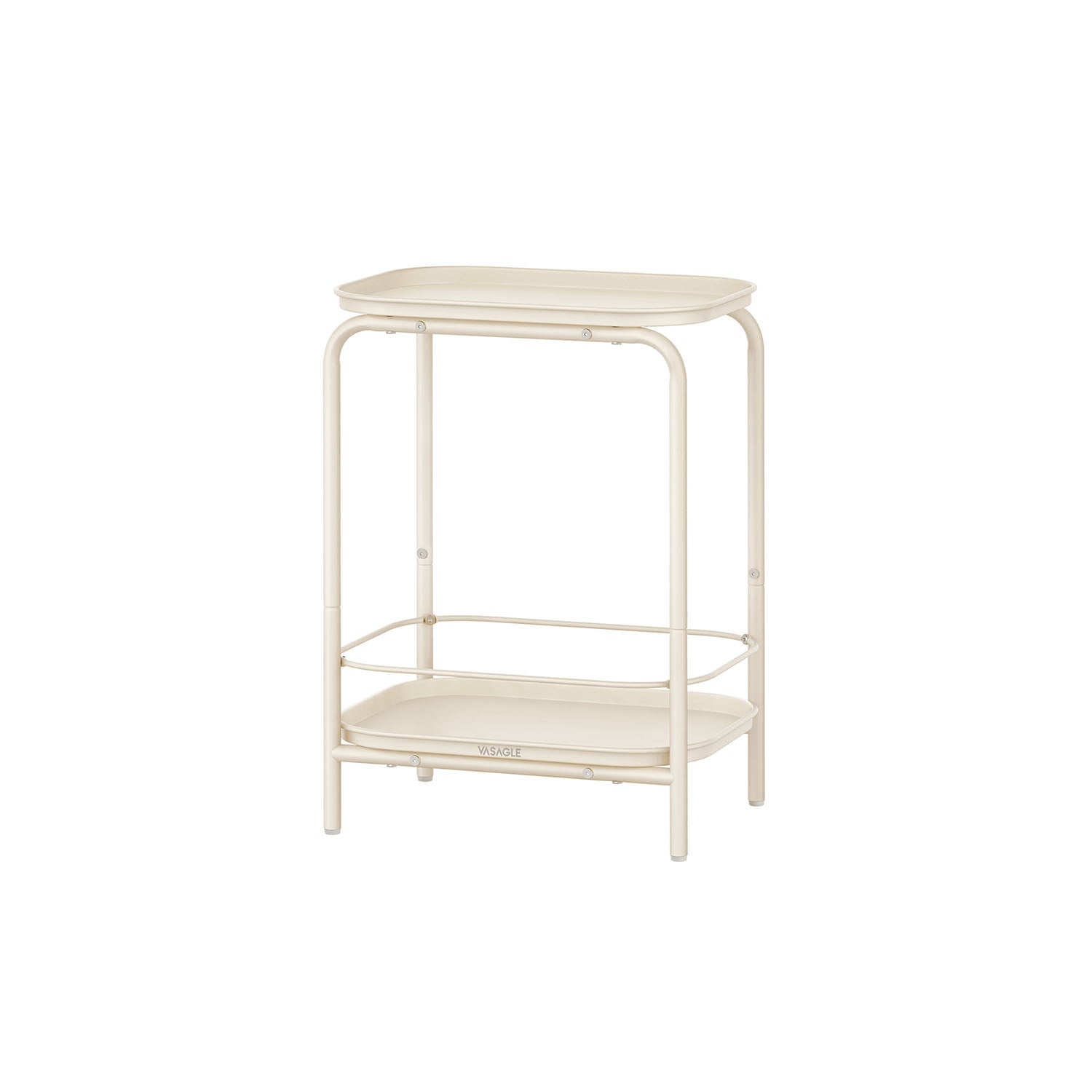 Bijzettafel met 2 niveaus – modern – crèmewit