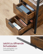 Nachtkastje met Lade – Modern Design – Vintage bruin en zwart