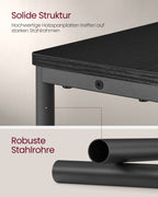 Bijzettafel – met 3 planken – smal – ebbenhout zwart & inktzwart