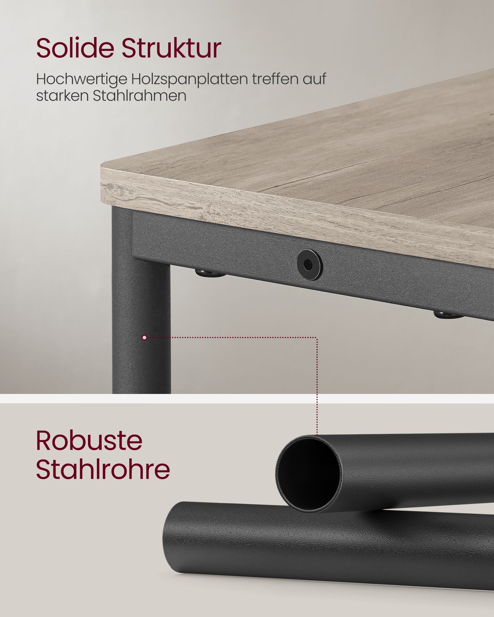 Bijzettafel – met 3 planken – smal – greige gevlekt-inktzwart