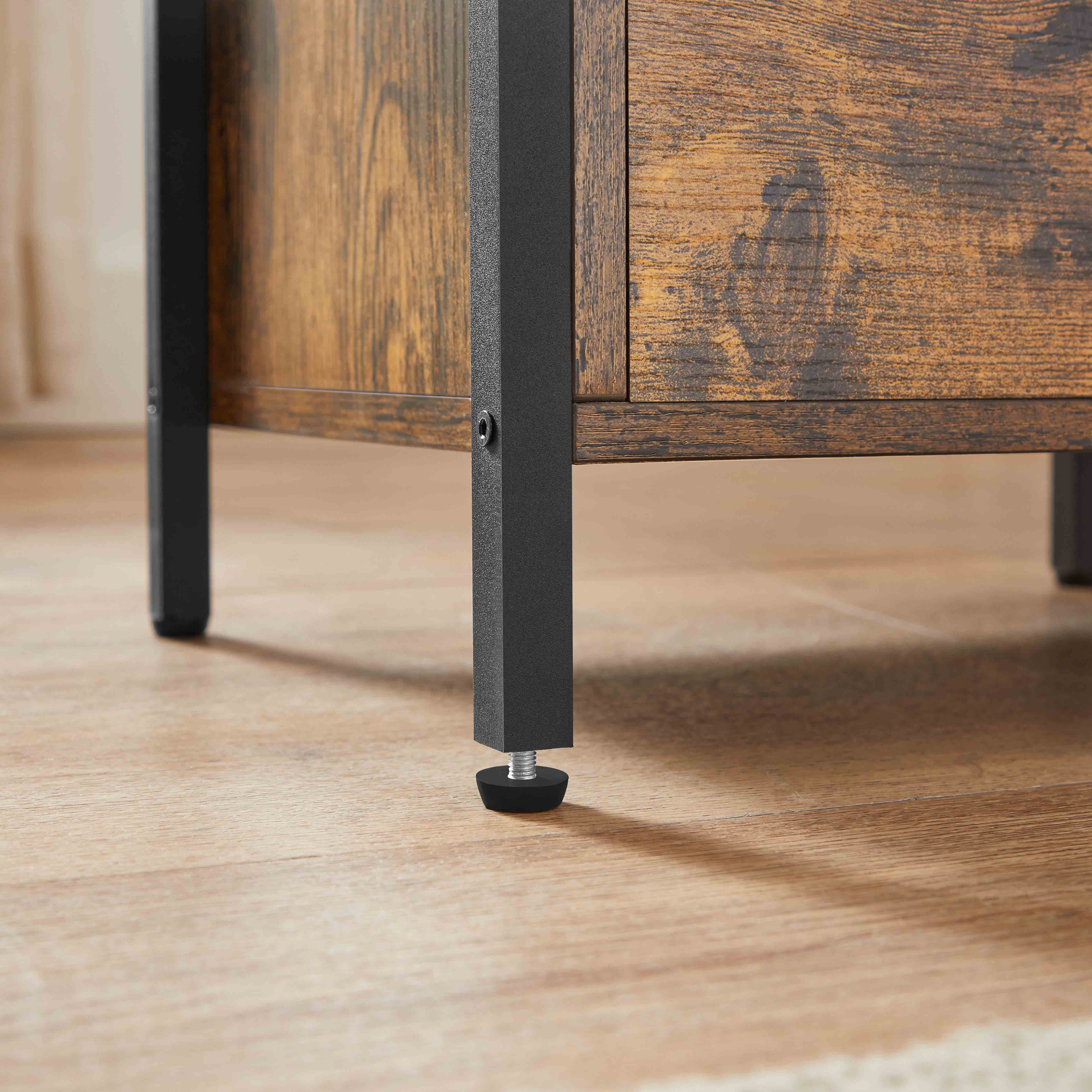 Nachtkastje – 2 lades – Hout – Wit en Houtkleur