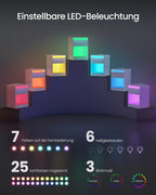 Nachtkastje met Led-Verlichting Modern Wolkwit