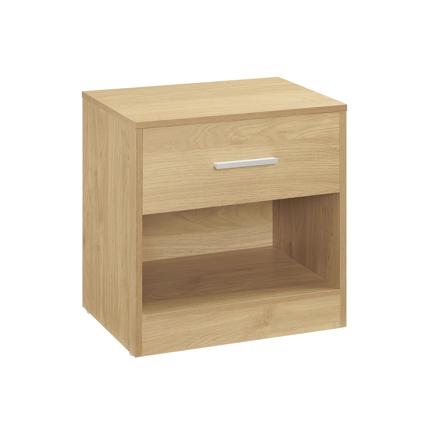 Bijzettafel – met lade en open vak – strogeel