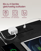 Bijzettafel – met 3 lades – modern – ebbenhoutzwart