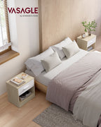 Nachtkastje set van 2 – klassiek ontwerp – naturel beige-wit