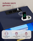 Nachtkastjes – Set van 2 – Met Oplaadstation en LED-Verlichting – Lades – Antracietblauw