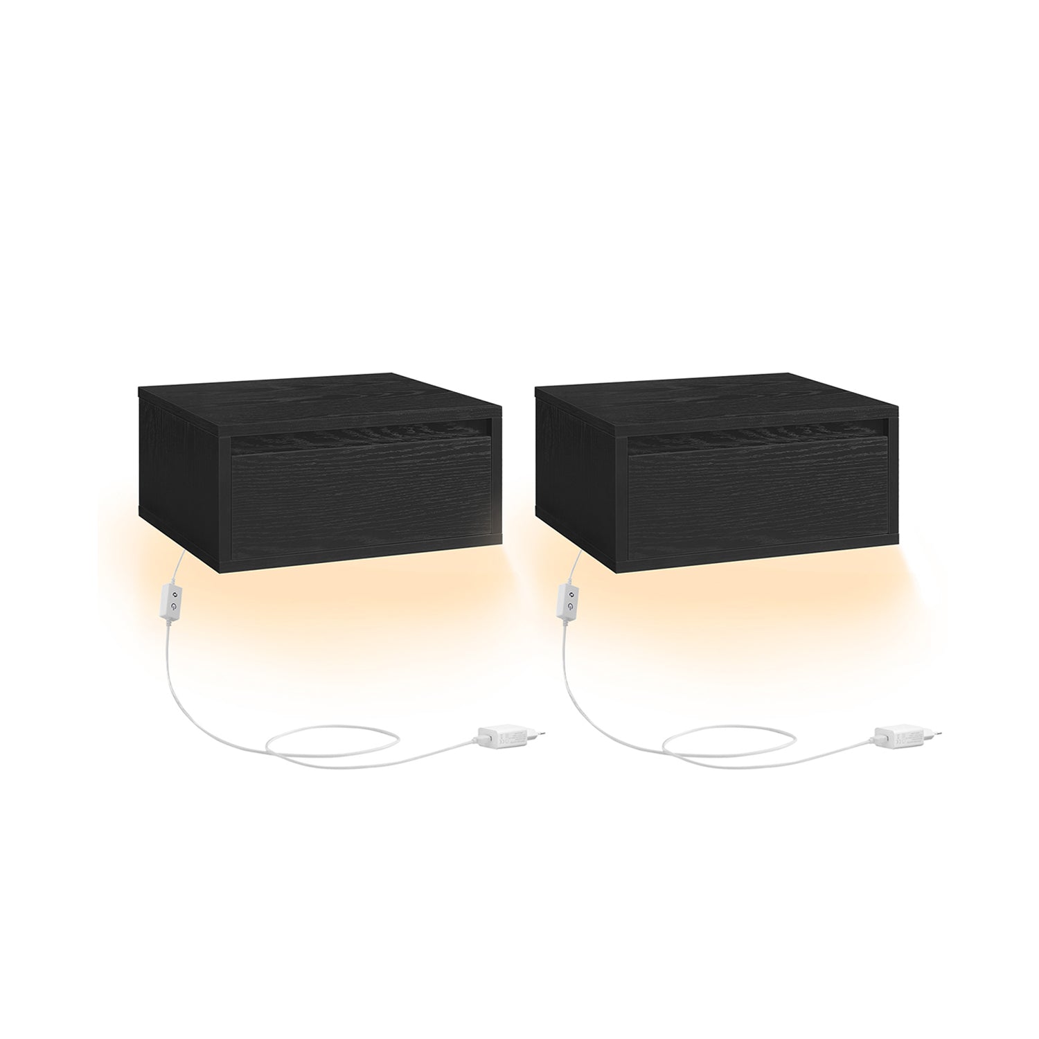 Hangende Wandplank Set Van 2 Zwart