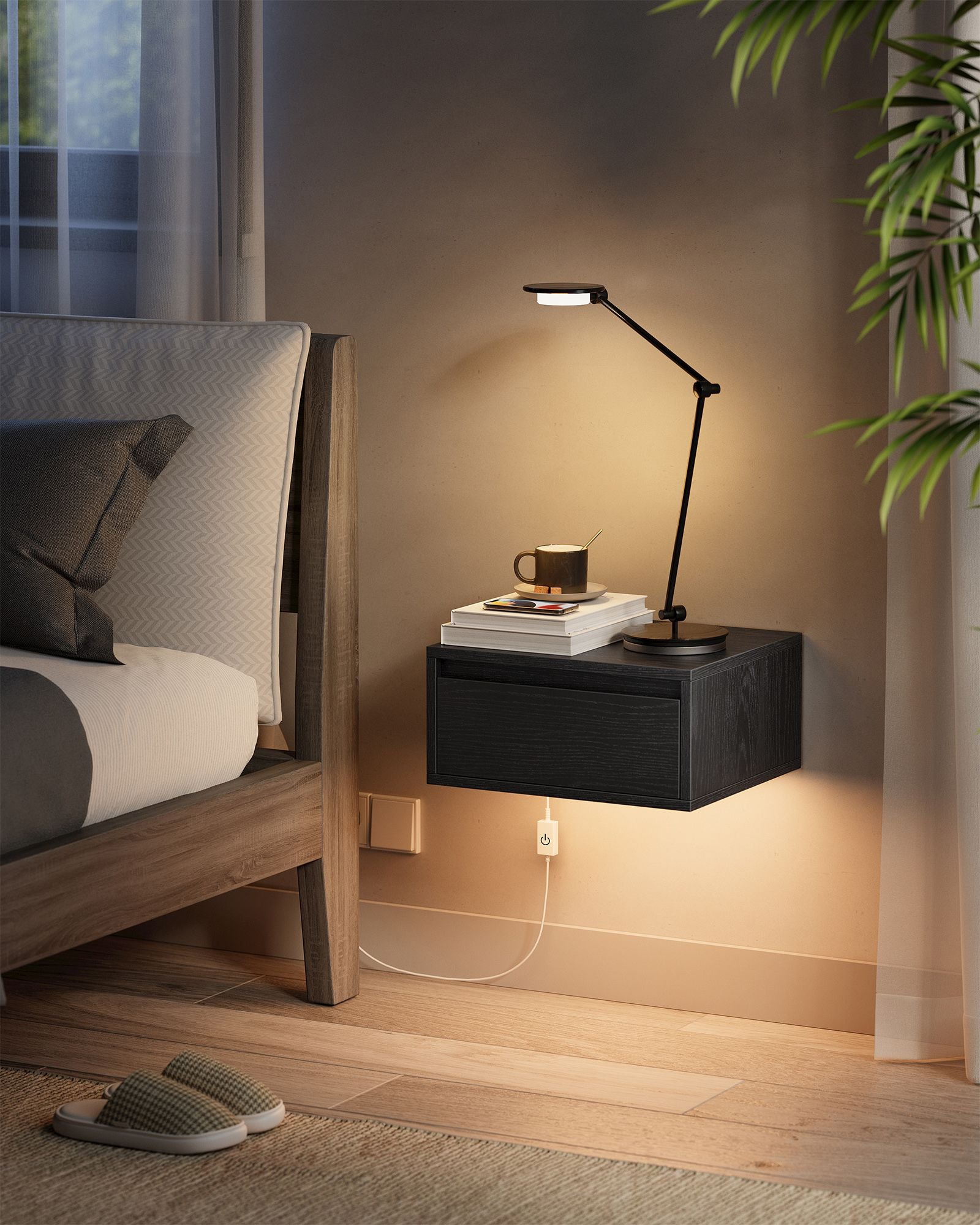 Hangende Wandplank Set Van 2 Zwart