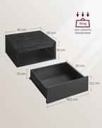 Hangende Wandplank Set Van 2 Zwart